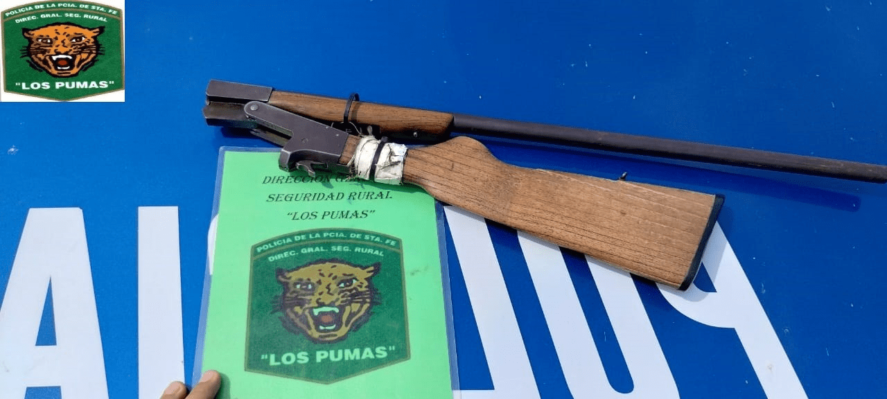 Los Pumas de la Ciudad de Gato Colorado, Secuestraron un arma de fuego carente de documentación. –