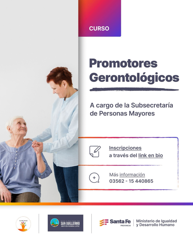 San Guillermo: CURSO PARA PROMOTORES GERONTOLÓGICOS