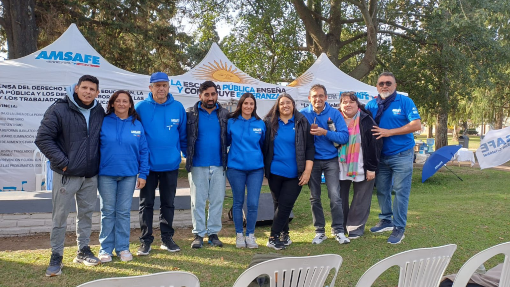 AMSAFE INSTALÓ LA CARPA BLANCA EN SAN GUILLERMO: ORGANIZACIÓN, DEBATE Y DEFENSA DE LA ESCUELA PÚBLICA